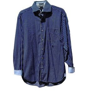 Tommy Hilfiger Mens Small Long Sleeve Button Down Blue Gingham Shirt Collared